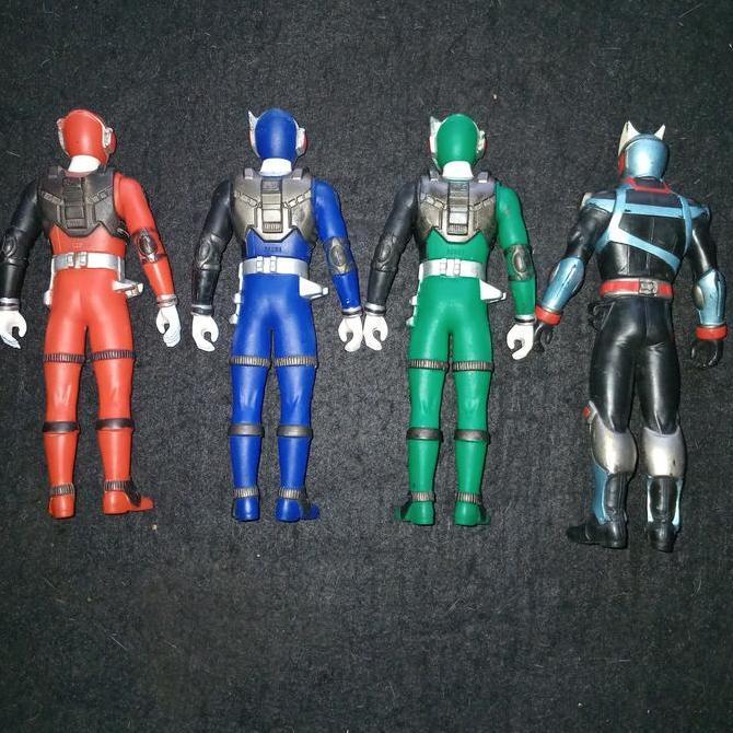 Bandai 16 Cm Sentai Hero Series Tokusou Sentai Dekaranger Deka Swat SPD set of 4 murah