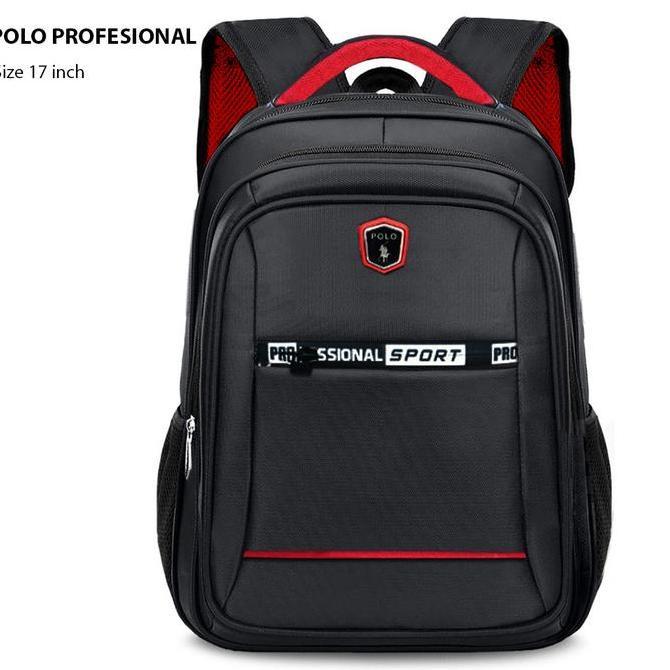 NEW POLO PROFESIONAL TAS RANSEL PRIA TAS SEKOLAH SIZE 17INCH R-2024 TAS OUTDOOR TAS PUNGGUNG TAS RAN