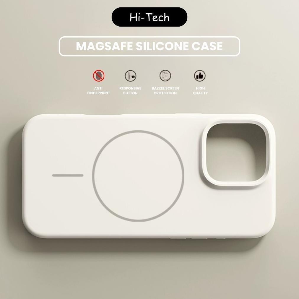 BESTPROMO HI-TECH Silicone MagSafe Liquid Soft Cover Solid Color Iphone 13 14 Pro Max