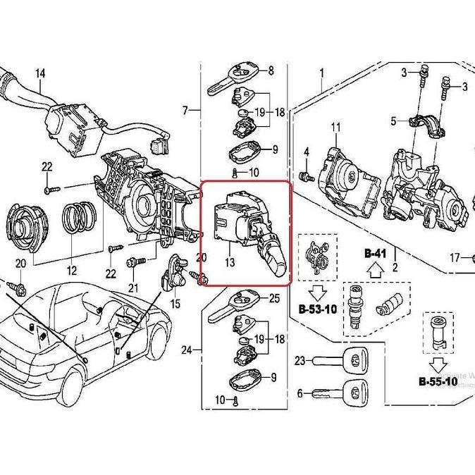 Switch Lampu ACCORD CM5 2004 2005 2006 Original