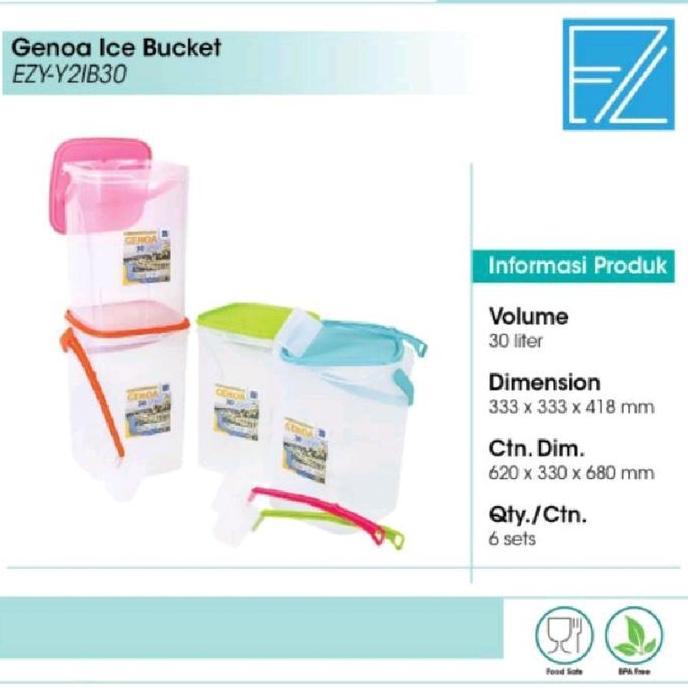Ezy : Genoa Ice Bucket 30 Liter Toples / Akuarium Es Buah + Gayung