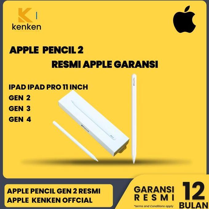 Murah Apple Pencil Gen 2 Ipad Pro  Garansi 1 Tahun - Ibox