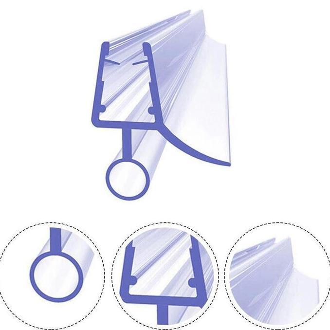 PODAMANS Seal Strip Penutup Celah Pintu Kaca Kamar Mandi PVC 50cm