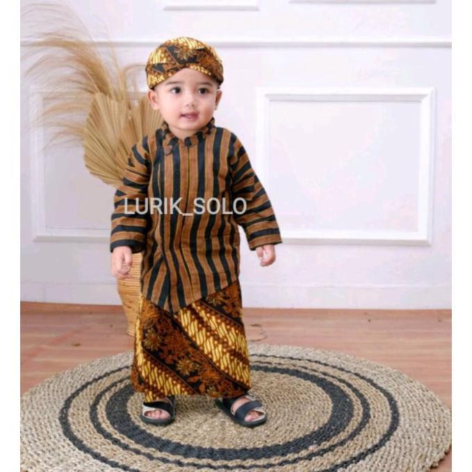 Best Seller Baju Lurik Anak Laki Laki - Baju Adat Anak Laki Laki - Baju Jawa Anak Laki Laki - Baju A