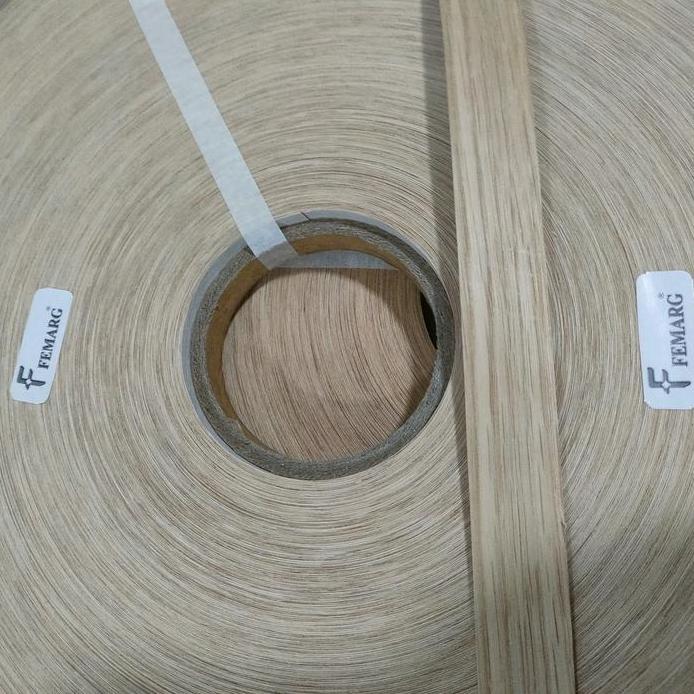 Ready EDGING VENEER WHITE OAK ASLI 20 - 25mm X 200 MTR FEMARG VENEER LANGKA