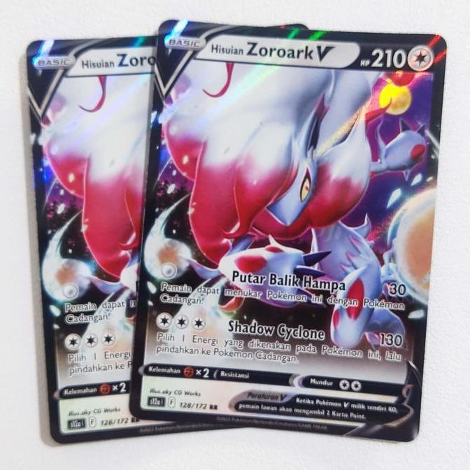 Hisuian Zoroark V RR 128/172 S12a - Kartu Pokemon Indonesia