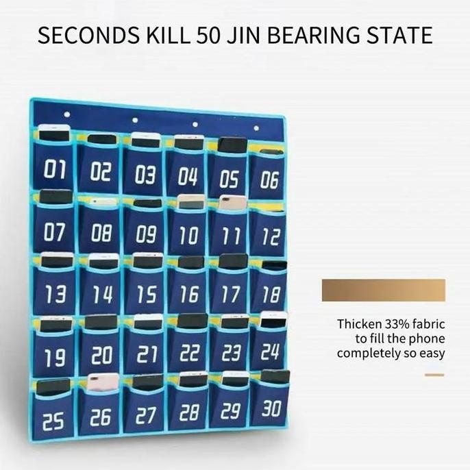 DEFAECO 48 60 Tas Gantungan Tempat Rak HP Susun Multifunsgi Management Box Cell Phone Untuk Sekolah,
