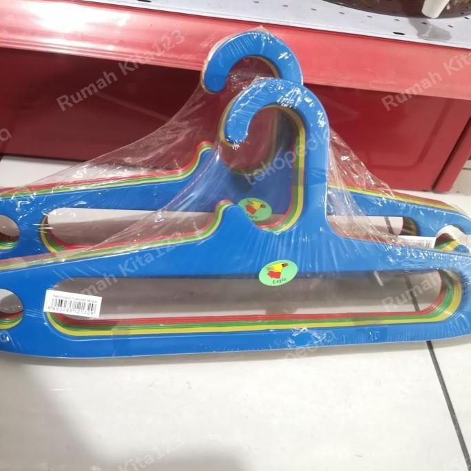 GANTUNGAN BAJU EAGLE PLASTIK 12 PCS/HANGER BAJU/GANTUNGAN BAJU WARNA