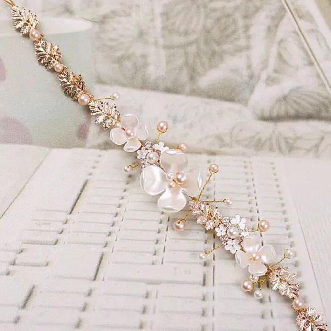 hairpiece bunga hijap aksesoris pengantin