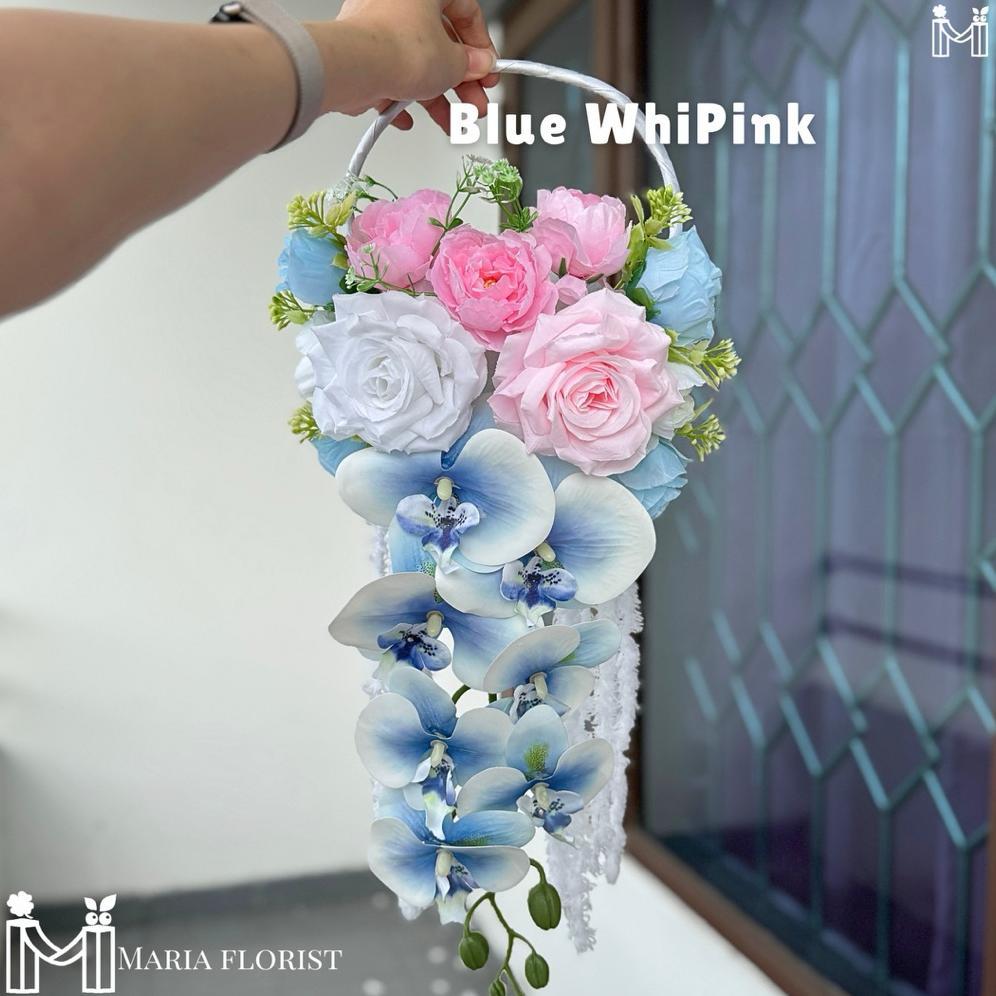 Free Ongkir Flower Hoop Wedding Handbouquet Juntai - Buket Bunga Pernikahan Flower Hoop - Buket Peng