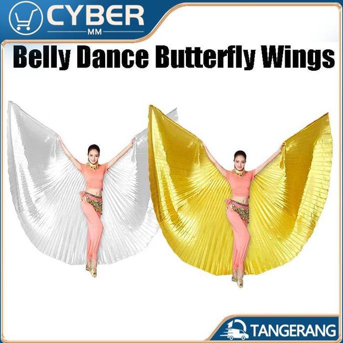 DEFAECO Sayap Malaikat Tamborin Belly Dance / Alat Tari Sayap Malaikat