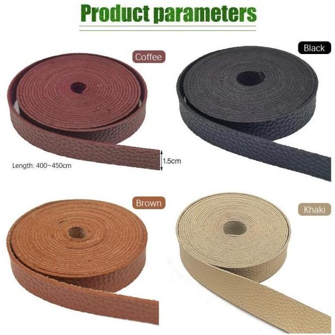 BLAZONE 1 Roll Tali Tas Kulit Sintetis Hitam Coklat Leather Sling Bag Strap Lebar 1.5 cm