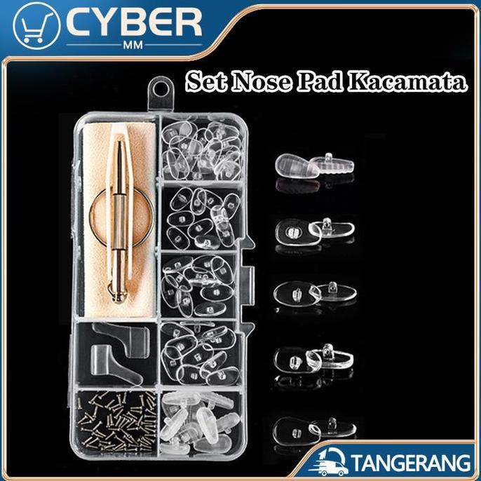 DEFAECO Set Nose Pad Kacamata Silikon / Nose Pad Kacamata Anti Melorot