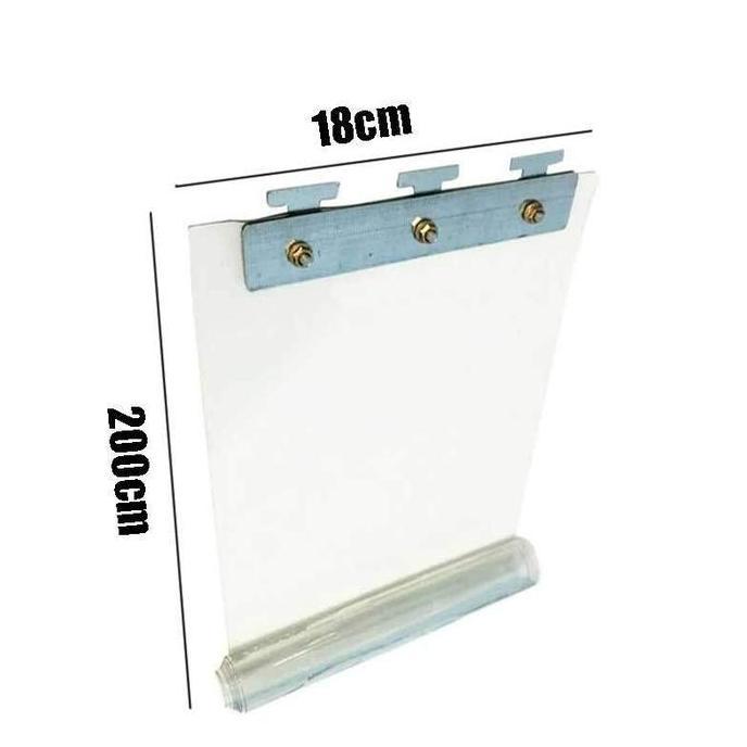 BLAZONE Tirai PVC Strip Curtain Tirai Plastik Ukuran Lebar 20cm x Tinggi 1m/2m Pilihan Bahan PVC Tra