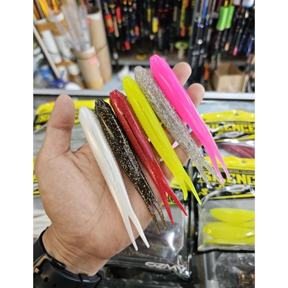 Eceran Umpan Casting Toman Softlure Original Ozmy Baby Silencer 12cm Bonus Wormhook 1pc