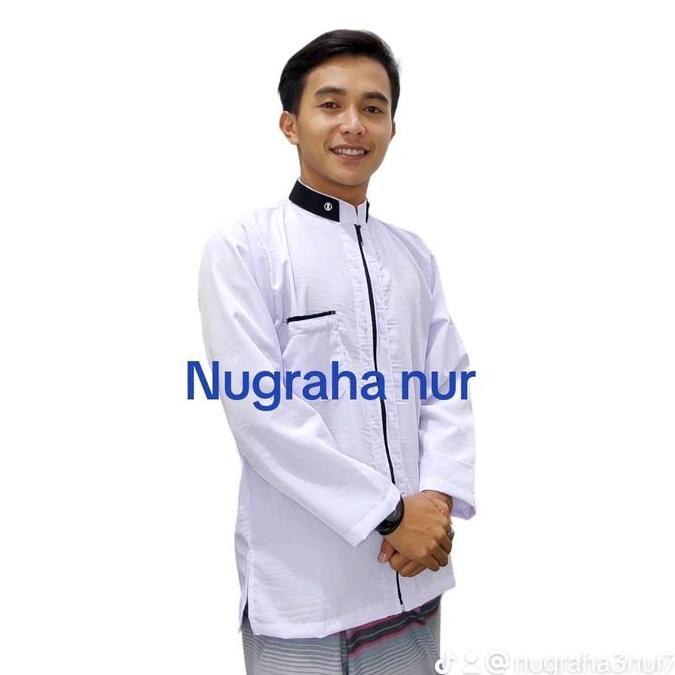 Wekup Jaket Koko Dewasa Seleting Model Terbaru Muslim Nyaman Pria Variasi - Bahan Bas Way - Kurta