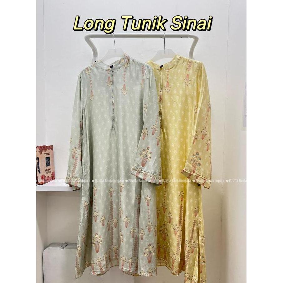 Termurah / Hot Sale Elzatta Long Tunik Sinai Long Tunik Lebaran 2026 Long Tunik Sarimbit Keluarga Lo