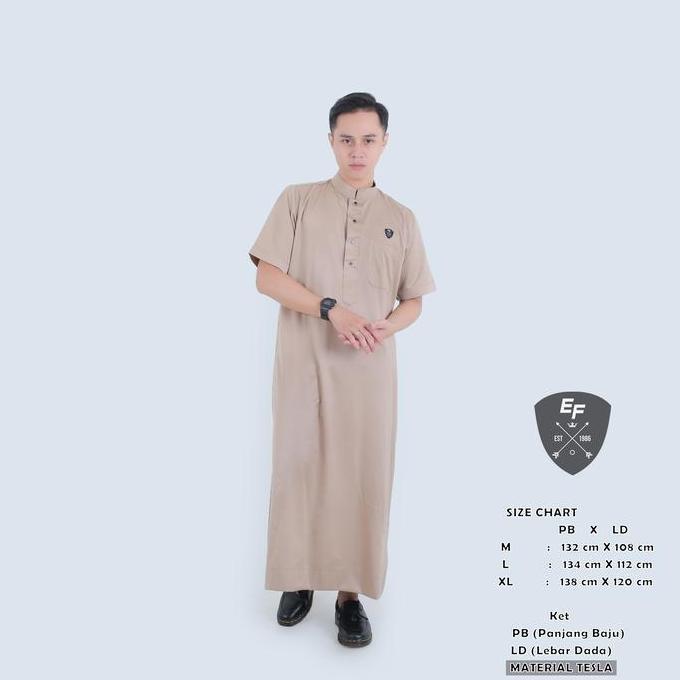 Wekup Elvan Fashion-Jubah Lengan Pendek Nadhifa Free Peci