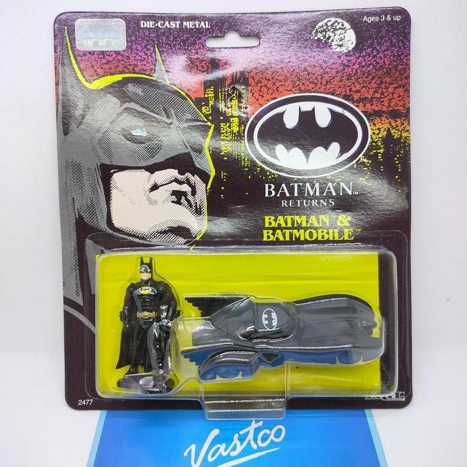 ERTL DC Comics Batman Returns 1992 Batman Figure & Batmobile Diecast Car