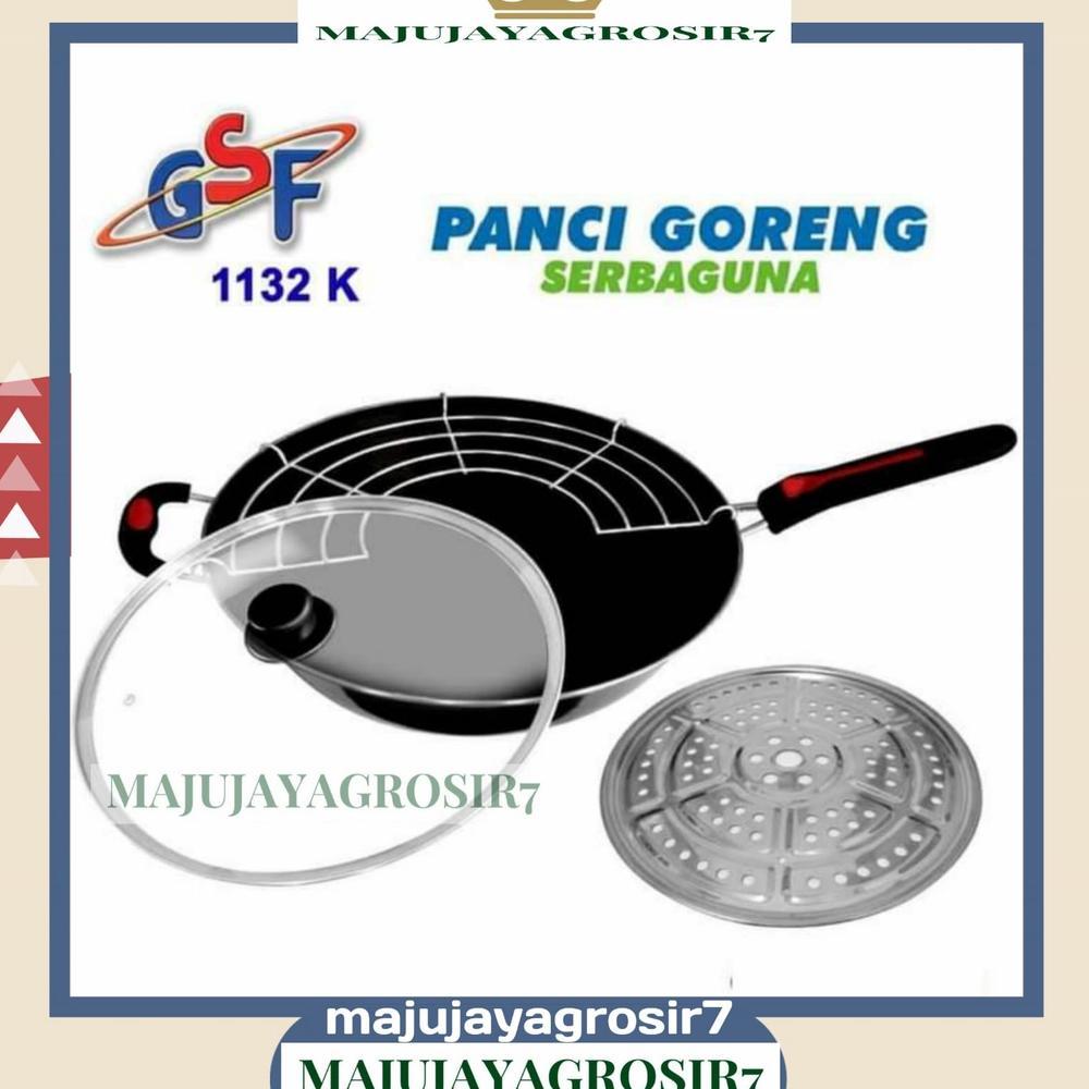 PANCI GORENG SERBAGUNA GSF G1132K / PANCI GORENG ENAMEL 32CM GSF 1132 / PANCI WAJAN GORENG ANTI LENG