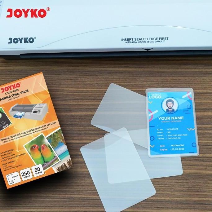 Flestrik- Laminating Film Plastik Laminating Joyko Lf250-6898 Ktp 50 Sheets