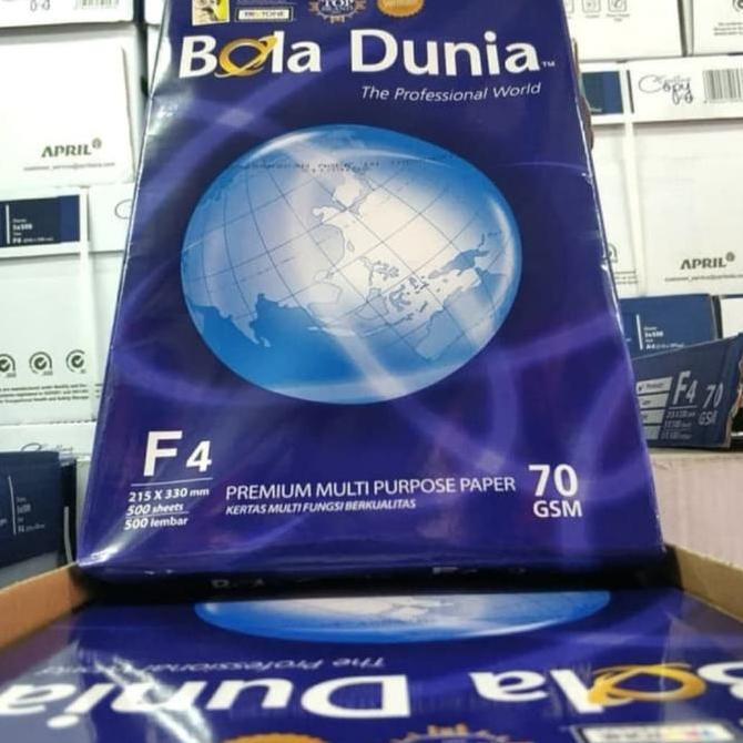 Lansungkirim- Kertas F4 70 Gram Bola Dunia