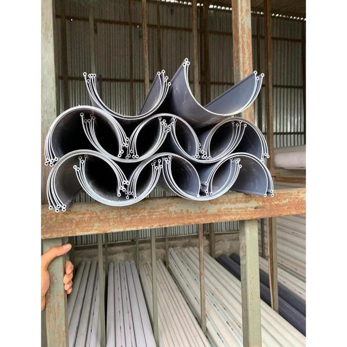 Talang Pvc Air 6 Oval 1/2 Lingkaran - Asvira 4 Meter/Batang