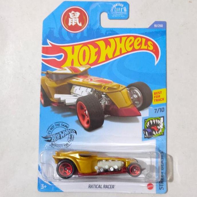 Hotwheels Hot Wheels Ratical Racer gold 2018 Street Beasts Best for Track base besi