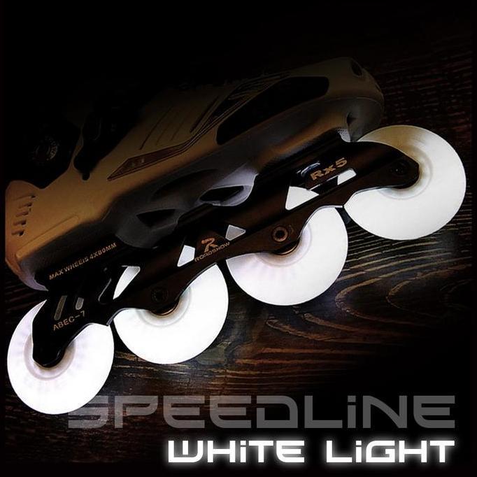 TERLARIS WHEELS INSKATE SPEEDBAN SEPATU RODA KARET NYALA LED 80MM 85A