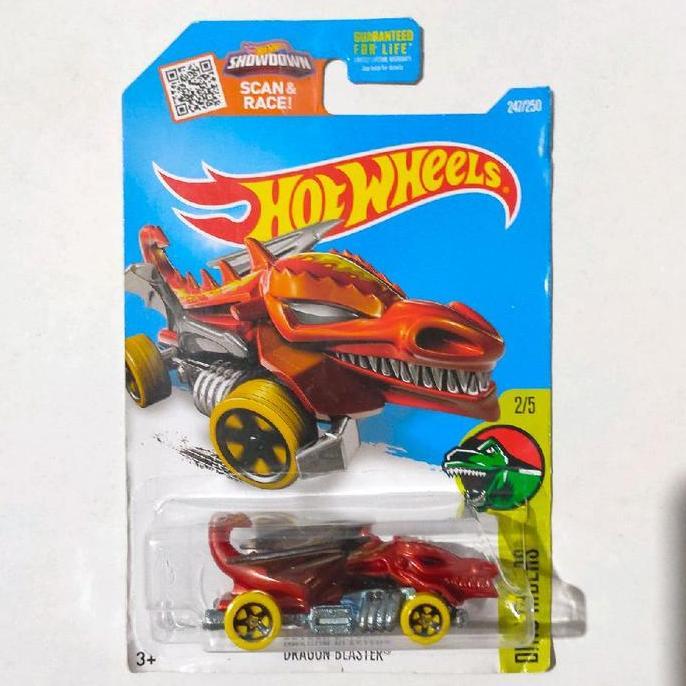 Hotwheels Hot Wheels Dragon Blaster merah tua 2016 Dino Rides rare