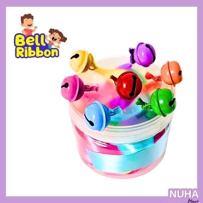 TERLARIS MAINAN KERINCINGAN BAYI BELL RIBBON MAINAN EDUKASI SENSORIK STIMULASI BAYI PITA TARIK BABY 