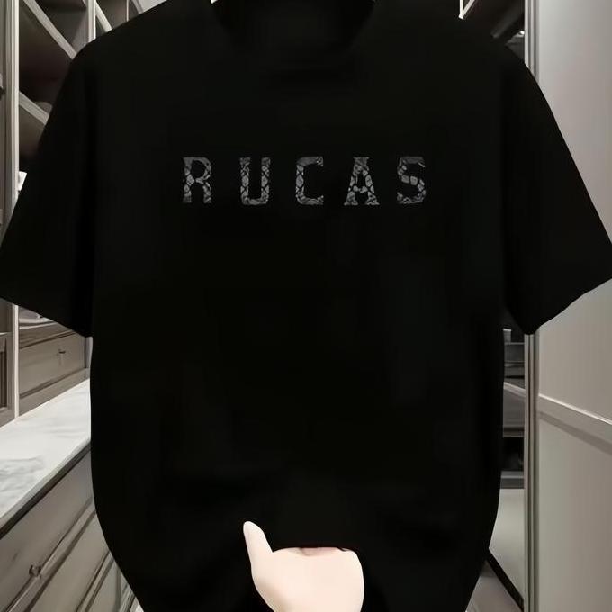 RUCAS "The Initial" Grey &Python Texture Black Tee