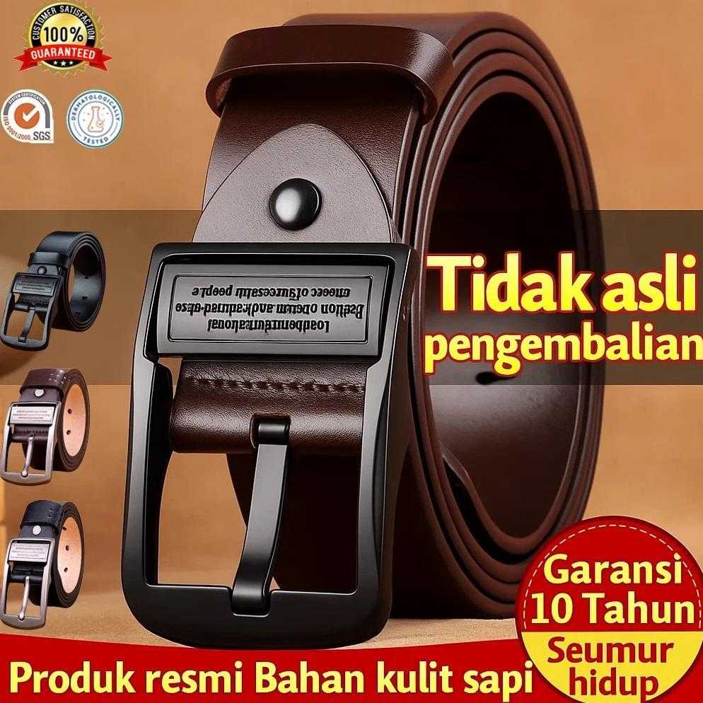 SUPER DEAL [Tali Kulit 100% Asli] Sabuk Pria/Ikat Pinggang Pria/Sabuk Kulit Pria/sabuk pinggang pria