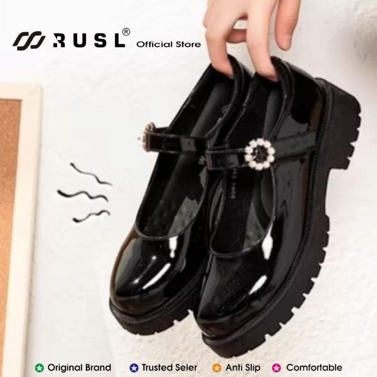 garansi sepatu docmart wanita loafers hitam / sepatu oxford wanita / sepatu docmart cewek hitam glos