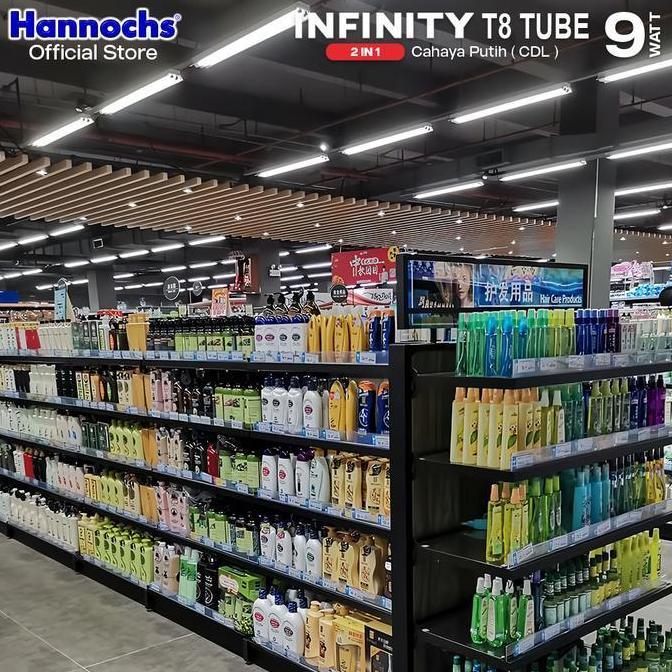 Ready 9W 9 Watt LAMPU TL LED HANNOCHS INFINITY 2 IN 1 T8 HANNOCHS LED T8 HANNOCHS INFINITY 2IN1 T8 H