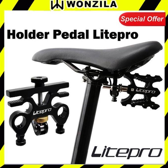Litepro Holder Pedal QR Buckle Bracket Tempat Pedal Seli Hitam