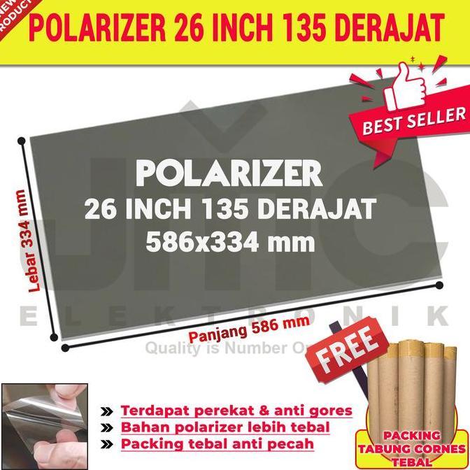 aridpratian - 1pcs polaris polarizer polariser polarized lcd 26 inch 586x334mm 135 derajat