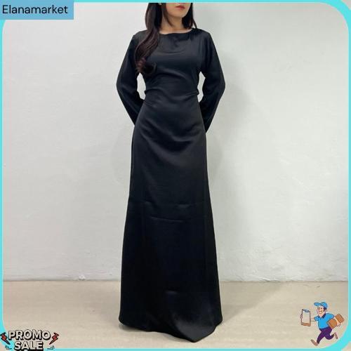 Kiana Dress | Gamis Polos Simpel | Dress Satin Kondangan | Gamis Bridesmaid Wanita Polos | Dress Sat