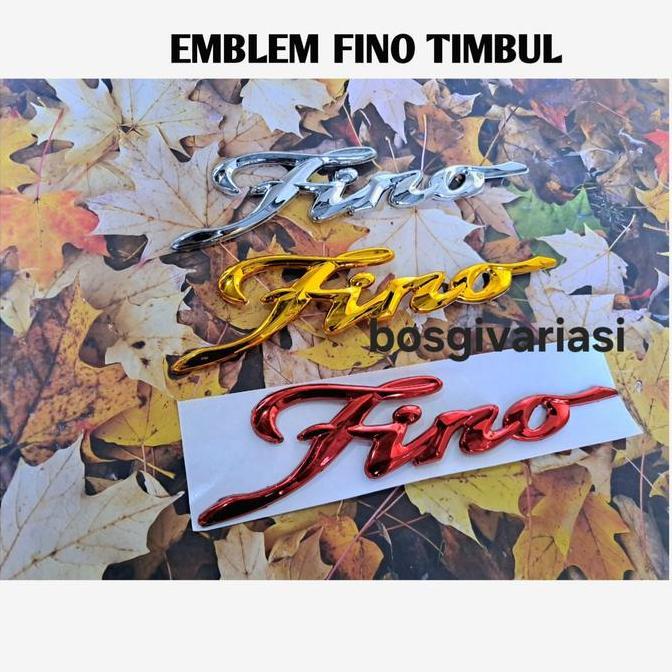 emblem fino sepasang / Logo fino timbul 3D /emblem yamaha fino / emblem tulisan fino / fino 125