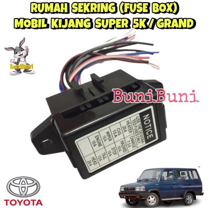 Fuse Box / Rumah Sekring Sikring Mobil Kijang Super 5K / Rover / Grand Komplit Sekring