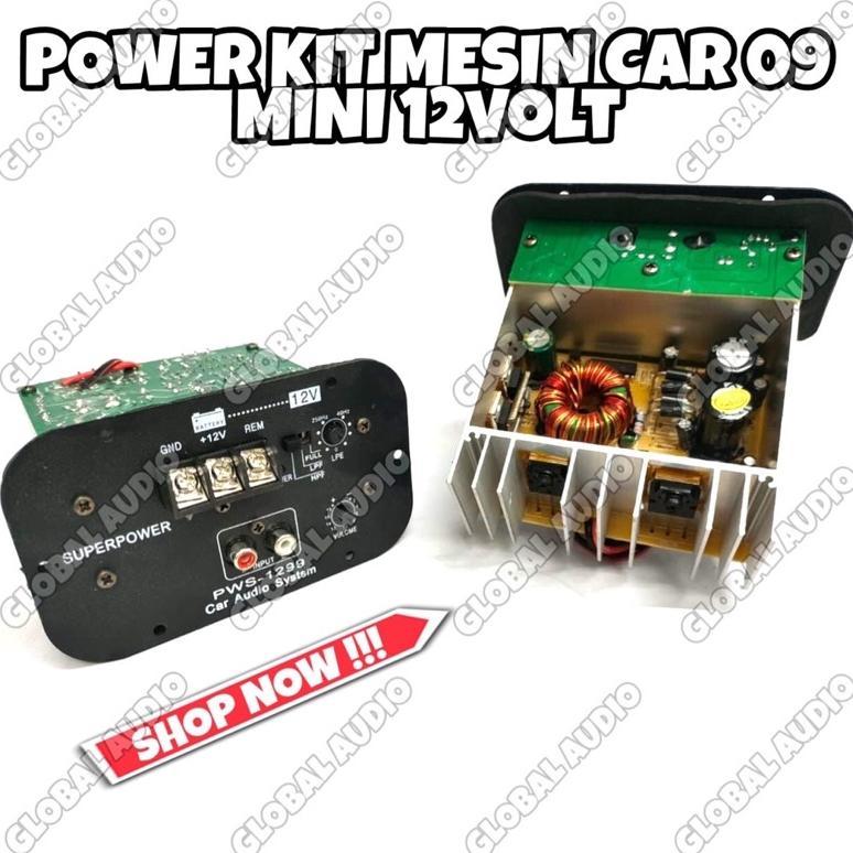 NEW Power Kit Car 09 Mini 12volt Subwoofer Mobil Car09 Mesin Kit Mini cr09 Bagus Murah ( Bisa COD ) 