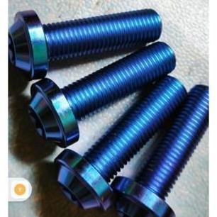 Baut Titanium Segitiga Shock Depan BEAT VARIO SCOOPY AEROX NMAX PCX Original Vietnam