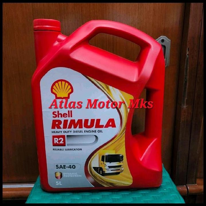 BEST DEAL [5LITER] OLI MESIN SHELL RIMULA HEAVY DUTY R2 SAE40 PELUMAS MESIN KENDARAAN DIESEL - 5 LIT
