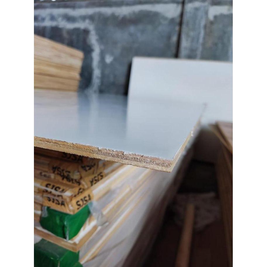Triplek Melamine 8 mm Putih Doff | Kayu Lapis Premium Furniture Kitchen Set Interior | Single Face M