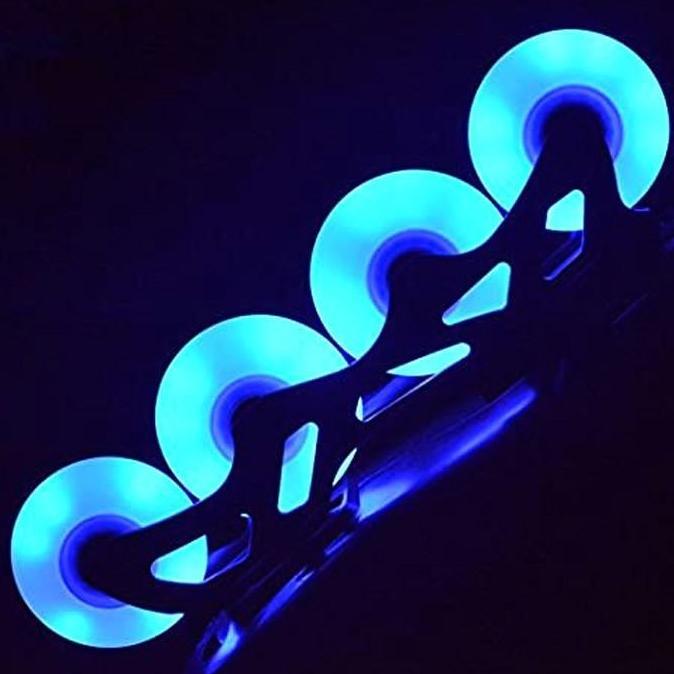 TERLARIS!! WHEELS INSKATE BAN KARET 80MM 85A 80 MM NYALA LED SEPATU RODA