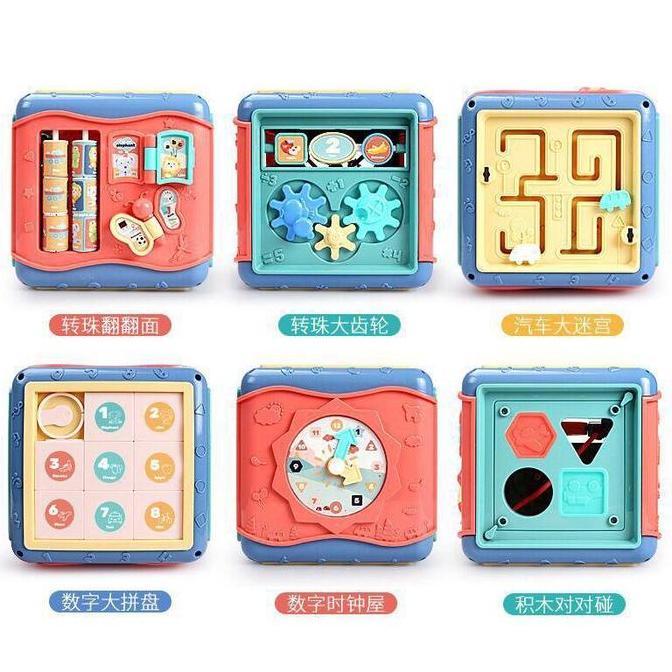 TERLARIS!! MAINAN EDUKASI BUSY BOX MULTIFUNGSI / MELATIH LOGIKA MOTORIK SENSORIK TANGAN JARI / MAINA