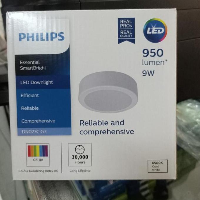 Ready Lampu led downlight philips DN027C G3 9watt 6" dn027c 9w