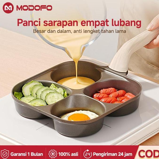 TERLARIS MODOFO Cetakan Telur Wajan Anti Lengket Wajan Kecil Wajan Telur 4 Lubang Cetakan Telur Cepl