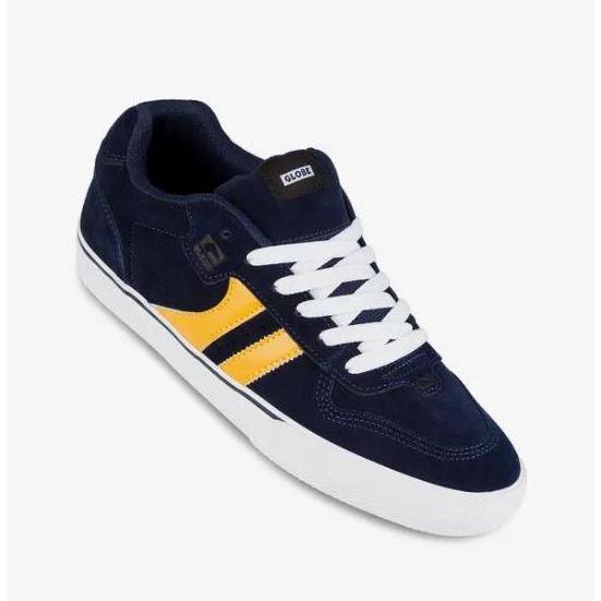 TERLARIS SEPATU IMPORT USA BRAND GLOBE ENCORE - 2 NAVY/YELLOW SKATE MTB BMX STREET SHOES