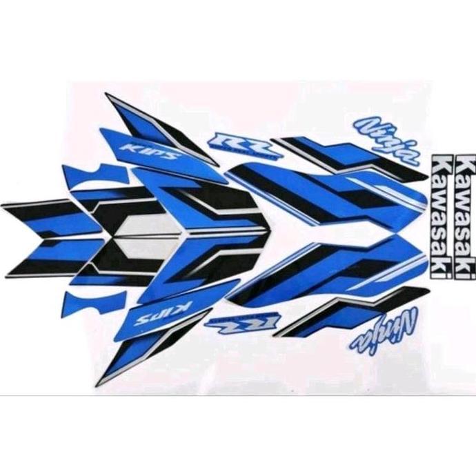 Stiker Striping Motor Kawasaki Ninja RR New 150 SE 2105 Biru Full Body Berkualitas Motorcycle